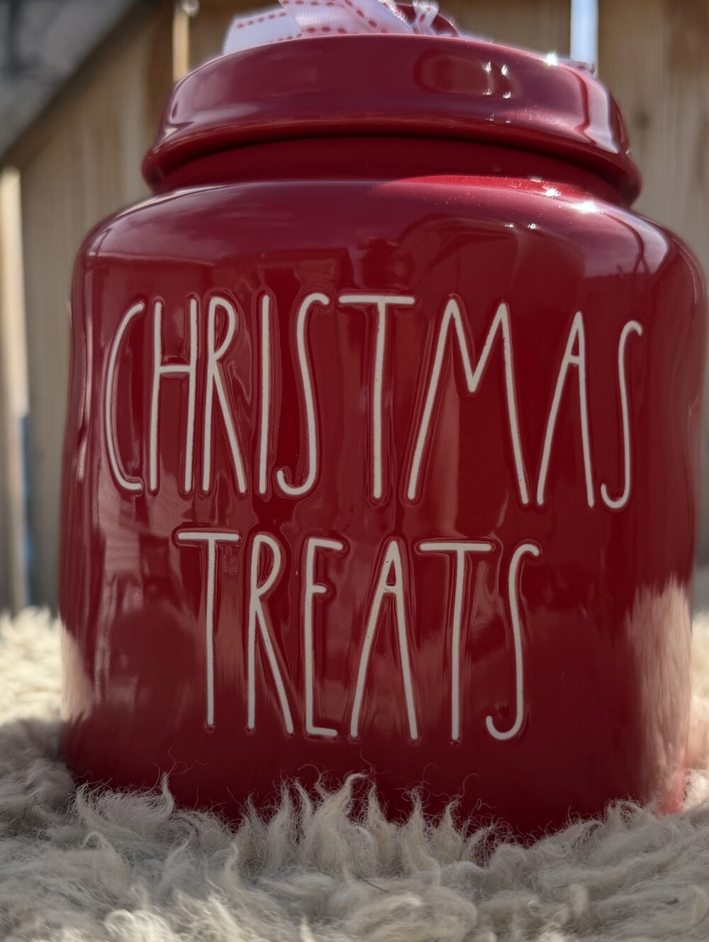 Rae Dunn CHRISTMAS TREATS Canister